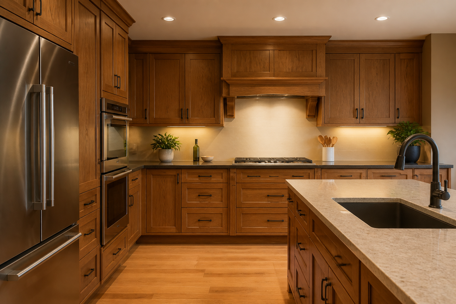 Cocina integral en roble